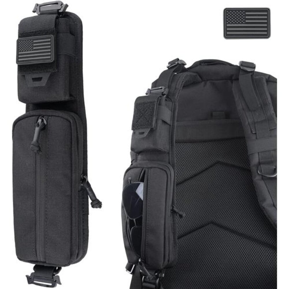 Molle Accessories Pouch of Double Zipper Pocket Version, Backpack Strap